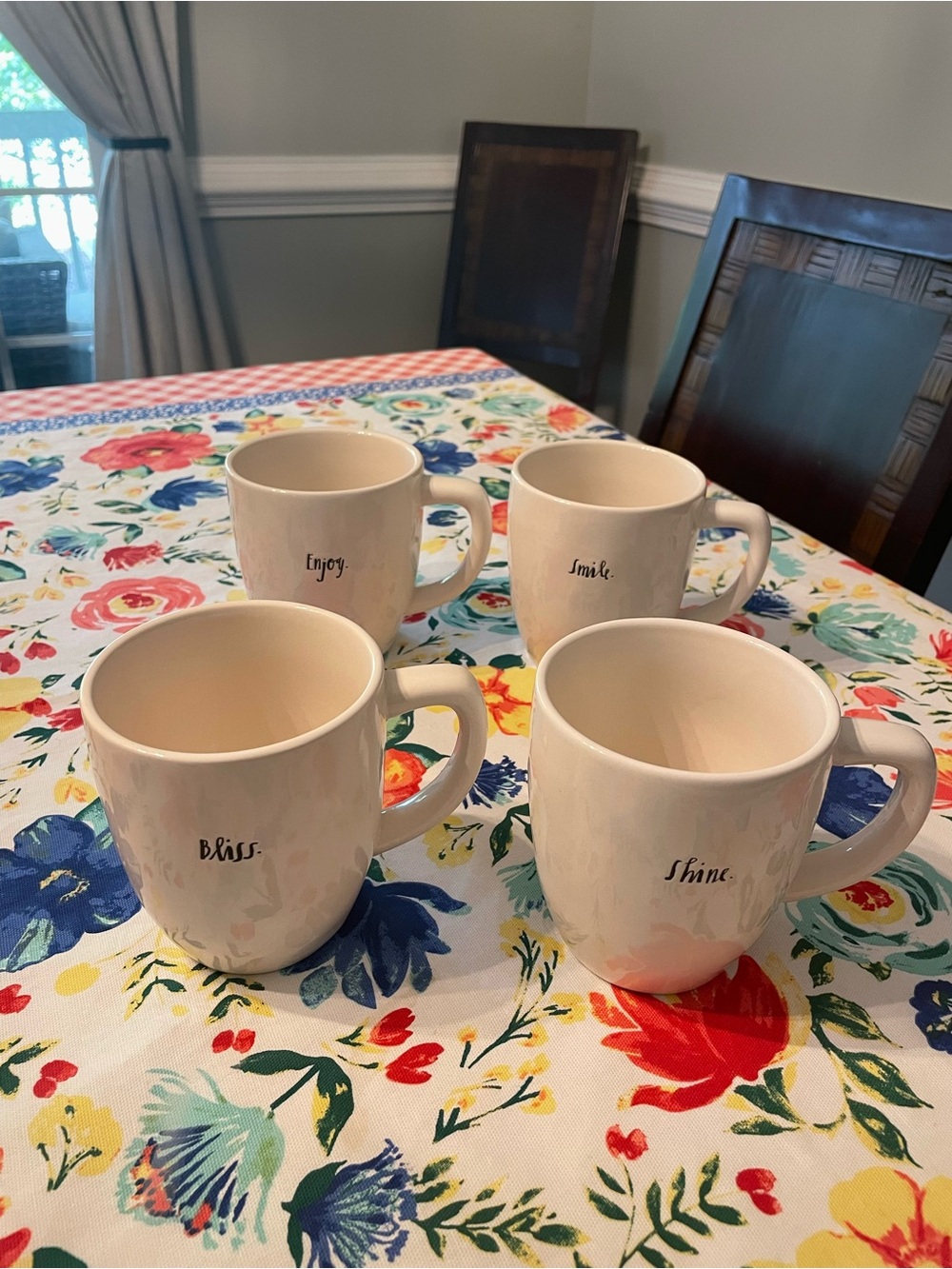 Rae Dunn Set of 4 16oz Coffee Mugs